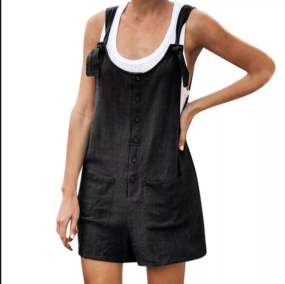 NEW ORANGE 100% COTTON SHORT ROMPER JUMPSUIT - Picture 3 of 5